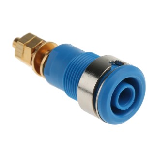 Staubli Blue Female Banana Socket 4 mm Connector Solder Termination 1kV 32A Gold Plating 23.3020-23