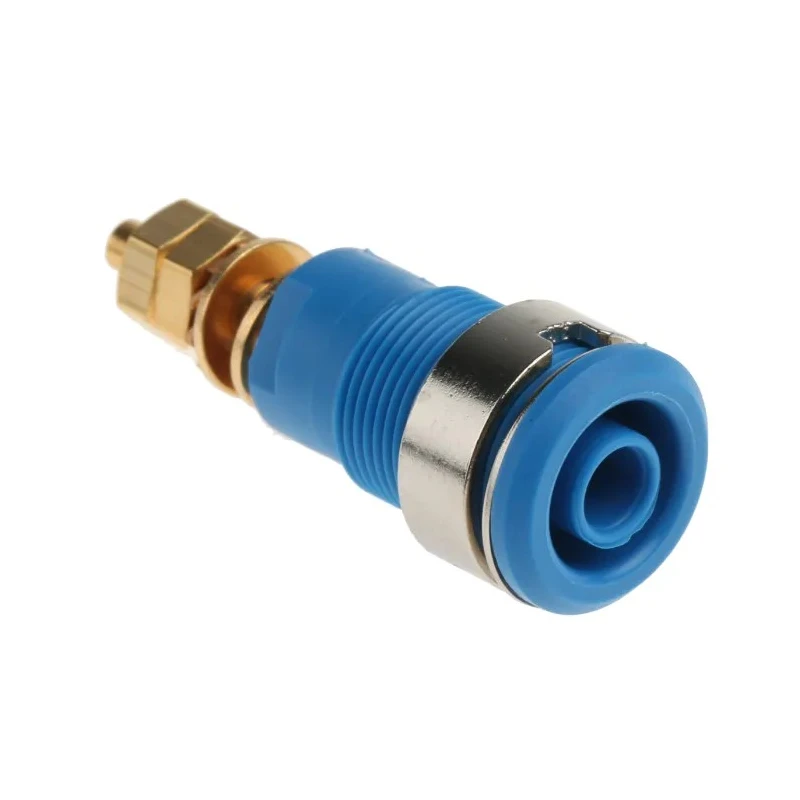 Staubli Blue Female Banana Socket 4 mm Connector Solder Termination 1kV 32A Gold Plating 23.3020-23