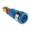 Staubli Blue Female Banana Socket 4 mm Connector Solder Termination 1kV 32A Gold Plating 23.3020-23