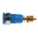 Staubli Blue Female Banana Socket 4 mm Connector Solder Termination 1kV 32A Gold Plating 23.3020-23