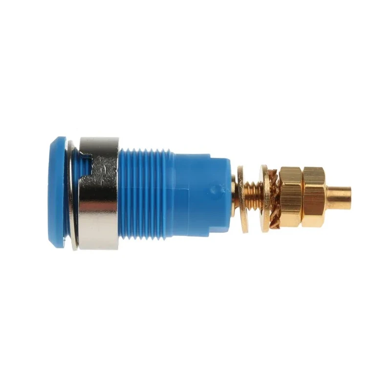 Staubli Blue Female Banana Socket 4 mm Connector Solder Termination 1kV 32A Gold Plating 23.3020-23