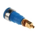 Staubli Blue Female Banana Socket 4 mm Connector Solder Termination 1kV 32A Gold Plating 23.3020-23