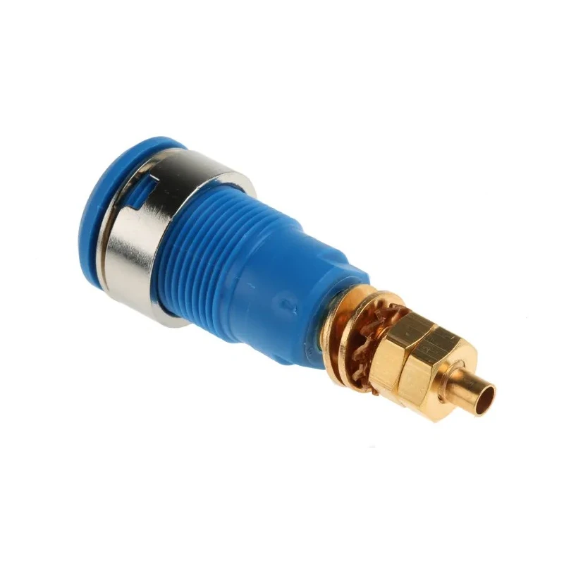 Staubli Blue Female Banana Socket 4 mm Connector Solder Termination 1kV 32A Gold Plating 23.3020-23