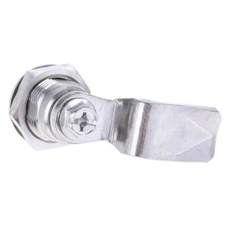 RS Pro Stainless Steel Cabinet Lock, 32 mm Panel-to-Tongue, Double Bit Key Unlock 192-9648