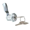 RS PRO Chrome Die Cast Zinc Cabinet Lock, Key Unlock, 20 mm Panel-to-Tongue Depth, IP54 Rated 192-9655