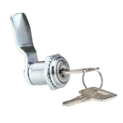 RS PRO Chrome Die Cast Zinc Cabinet Lock, Key Unlock, 20 mm Panel-to-Tongue Depth, IP54 Rated 192-9655