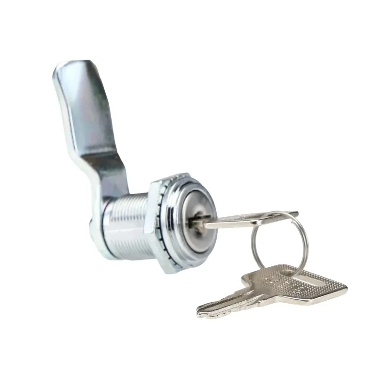 RS PRO Chrome Die Cast Zinc Cabinet Lock, Key Unlock, 20 mm Panel-to-Tongue Depth, IP54 Rated 192-9655