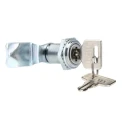RS PRO Chrome Die Cast Zinc Cabinet Lock, Key Unlock, 20 mm Panel-to-Tongue Depth, IP54 Rated 192-9655