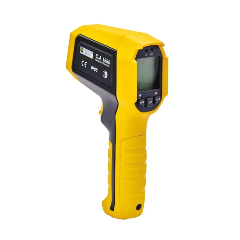 Chauvin Arnoux Infrared Thermometer CA 1860, Temperature Range -35°C to 450°C, Accuracy ±1.8°C, 10:1 Distance to P01651815