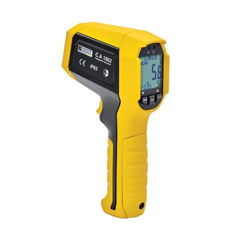 Chauvin Arnoux Infrared Thermometer CA 1862, -35 °C to +1202 °C, ±1.8 °C/±1.8 % Accuracy, Adjustable Emissivity, 9 P01651816
