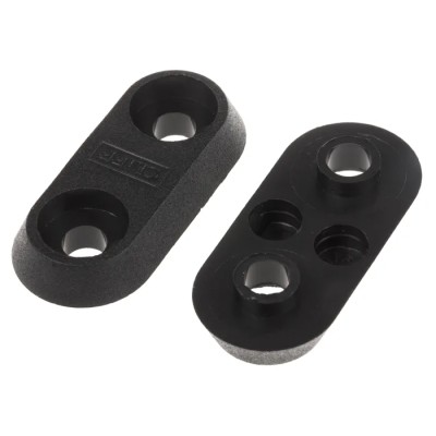 RS PRO Black Terminal Mounting Plate 16 mm Hole Diameter 404-856