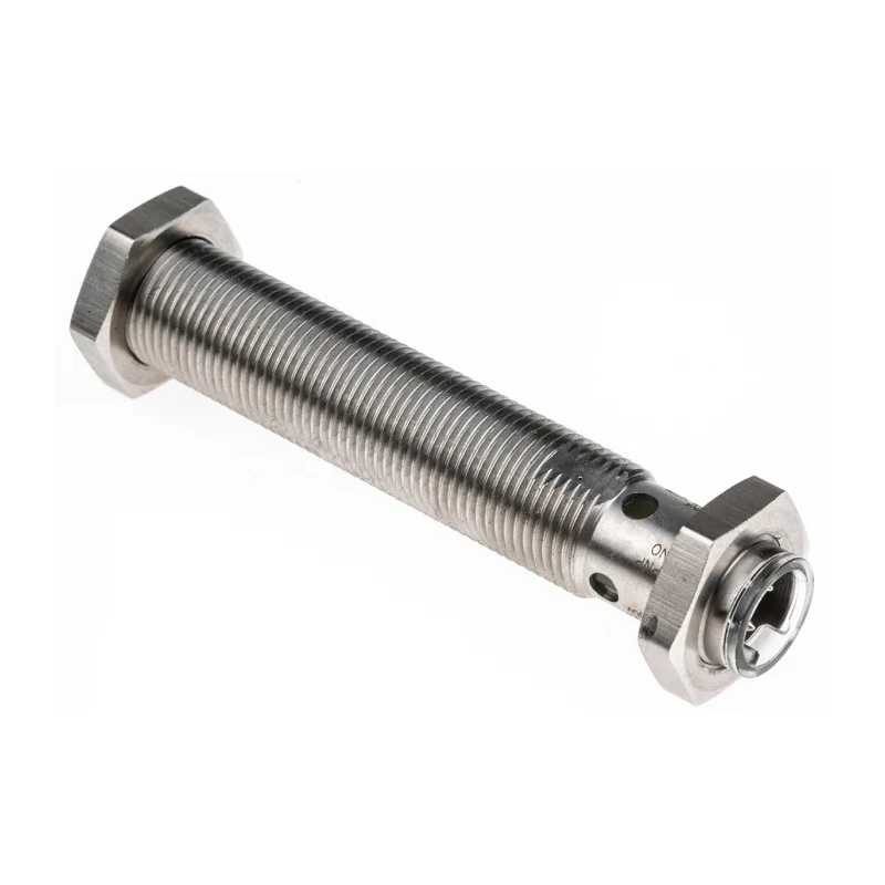 Omron Threaded Barrel Inductive Proximity Sensor M12 PNP 24V DC 4mm Detection 240V AC 200mA E2AS12LS04M1B1