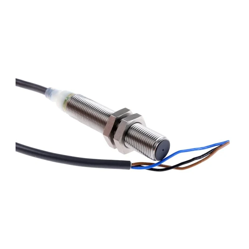 Omron Threaded Barrel Inductive Proximity Sensor M12 NPN 24V dc 4mm Detection Stainless Steel Housing E2A-S12LS04-WP-C1 2M