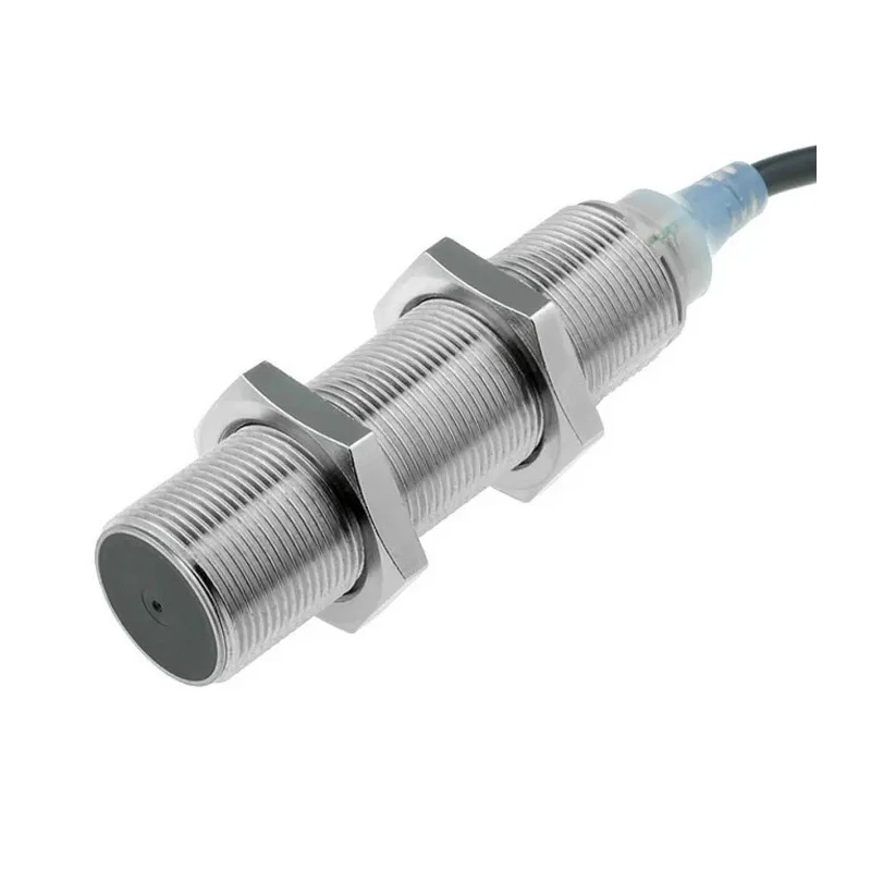 Omron Threaded Barrel Inductive Proximity Sensor M18 NPN 24V DC 8 mm Detection Range E2AS18LS08WPC12M