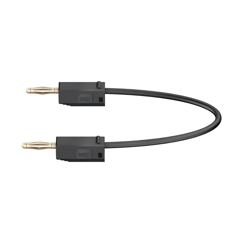 Staubli Connector Test Lead 10A, 30 V AC, 60 V DC, Black, 300 mm Lead Length 28.0039-030-21