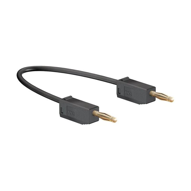 Staubli Connector Test Lead 10A, 30 V AC, 60 V DC, Black, 300 mm Lead Length 28.0039-030-21