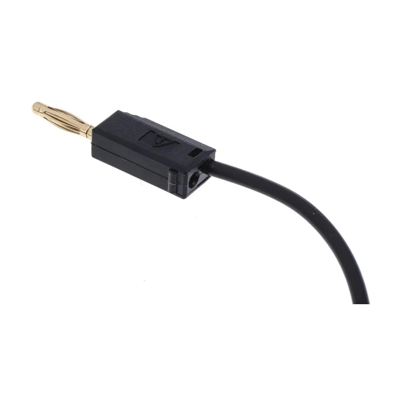 Staubli Connector Test Lead 10A, 30 V AC, 60 V DC, Black, 300 mm Lead Length 28.0039-030-21