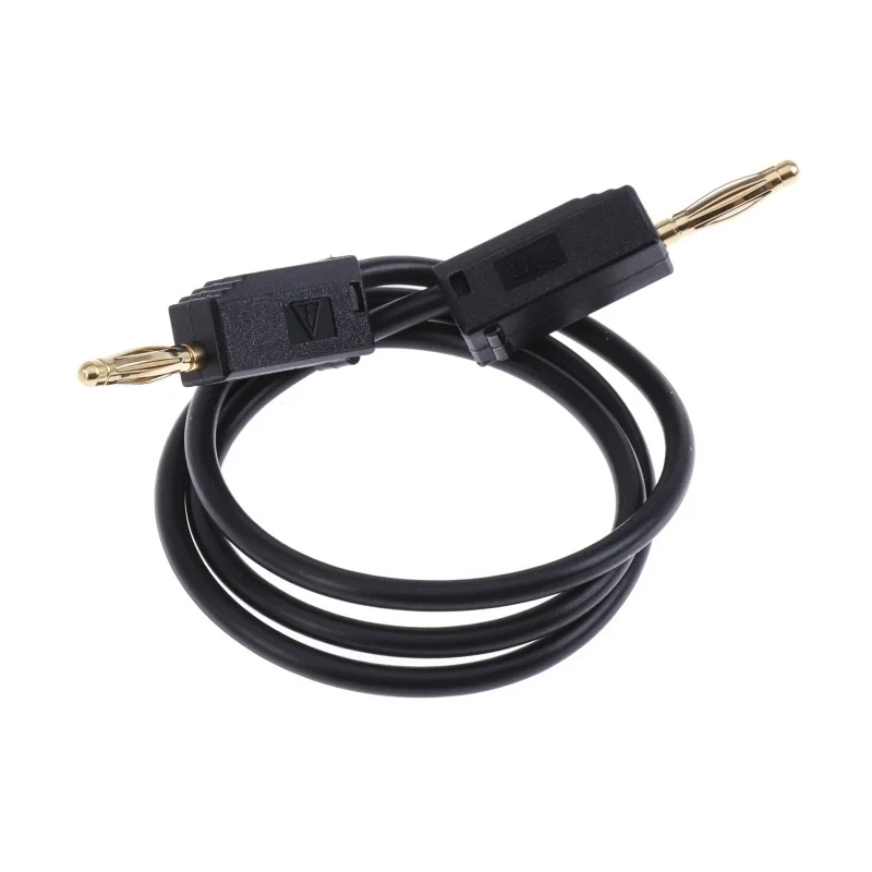 Staubli Connector Test Lead 10A, 30 V AC, 60 V DC, Black, 300 mm Lead Length 28.0039-030-21