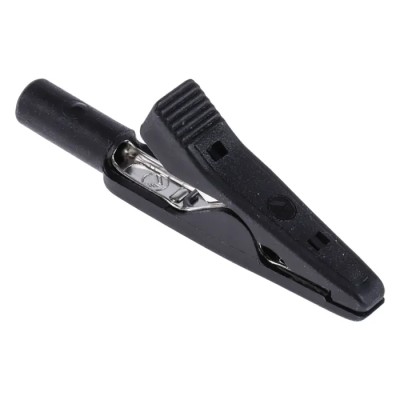 Hirschmann Test & Measurement Black Crocodile Clip Brass Contact 5A Insulated 930317800