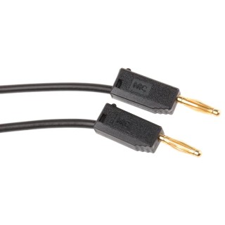 Staubli Connector Test Lead 10A, 30 V AC, 60 V DC, Black, 500 mm Lead Length 28.0039-050-21