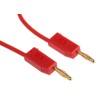 Staubli Connector Test Lead 10A, 30 V AC, 60 V DC, Red, 500 mm Lead Length 28.0039-050-22