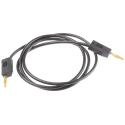 Staubli Connector Test Lead 10A, 30 V AC, 60 V DC, Black, 500 mm Lead Length 28.0039-050-21
