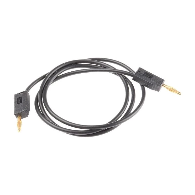 Staubli Connector Test Lead 10A, 30 V AC, 60 V DC, Black, 500 mm Lead Length 28.0039-050-21