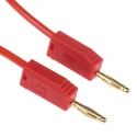 Staubli Connector Test Lead 10A, 30 V AC, 60V DC, Red, 300mm Lead Length 28.0039-030-22