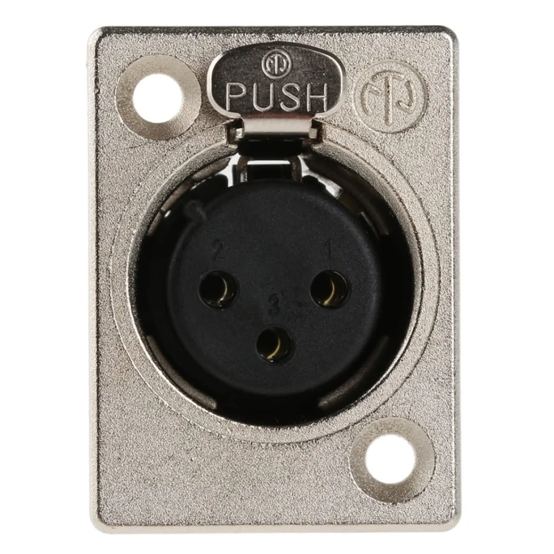 RS PRO Panel XLR Connector, Straight, 50V, Female, 3 Way, Silver over Nickel Plating NC3FP-1