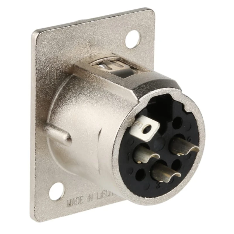 RS PRO Panel XLR Connector, Straight, 50V, Female, 3 Way, Silver over Nickel Plating NC3FP-1