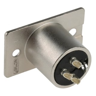 RS PRO Panel XLR Connector, Straight, 50V, Male, 3 Contacts, Silver over Nickel Plating NC3MP