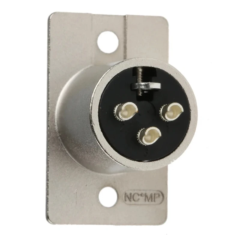 RS PRO Panel XLR Connector, Straight, 50V, Male, 3 Contacts, Silver over Nickel Plating NC3MP
