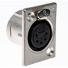 RS PRO Panel XLR Connector, Straight, 50V 7.5A Female, 5 Contacts, Silver over Nickel Plating NC5FP-1