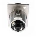 RS PRO Panel XLR Connector, Straight, 50V 7.5A Female, 5 Contacts, Silver over Nickel Plating NC5FP-1