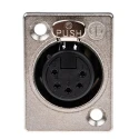 RS PRO Panel XLR Connector, Straight, 50V 7.5A Female, 5 Contacts, Silver over Nickel Plating NC5FP-1