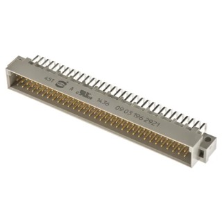 HARTING DIN 41612 Connector 96 Way 2.54 mm Pitch, Type Through Hole, Type C, Solder Termination, Class C1, 3 Row 09031962921
