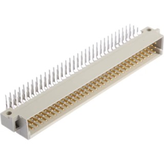 HARTING DIN 41612 Connector 96 Way 2.54 mm Pitch Through Hole 3 Row Male Right Angle Type C/2 Class C2 09031966921