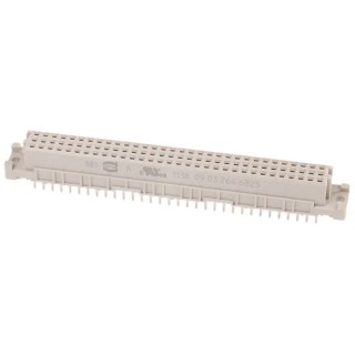 HARTING DIN 41612 64 Way 2.54 mm Pitch, Type Through Hole, Solder Termination, Class C2, 2 Row Female Straight 09032646825