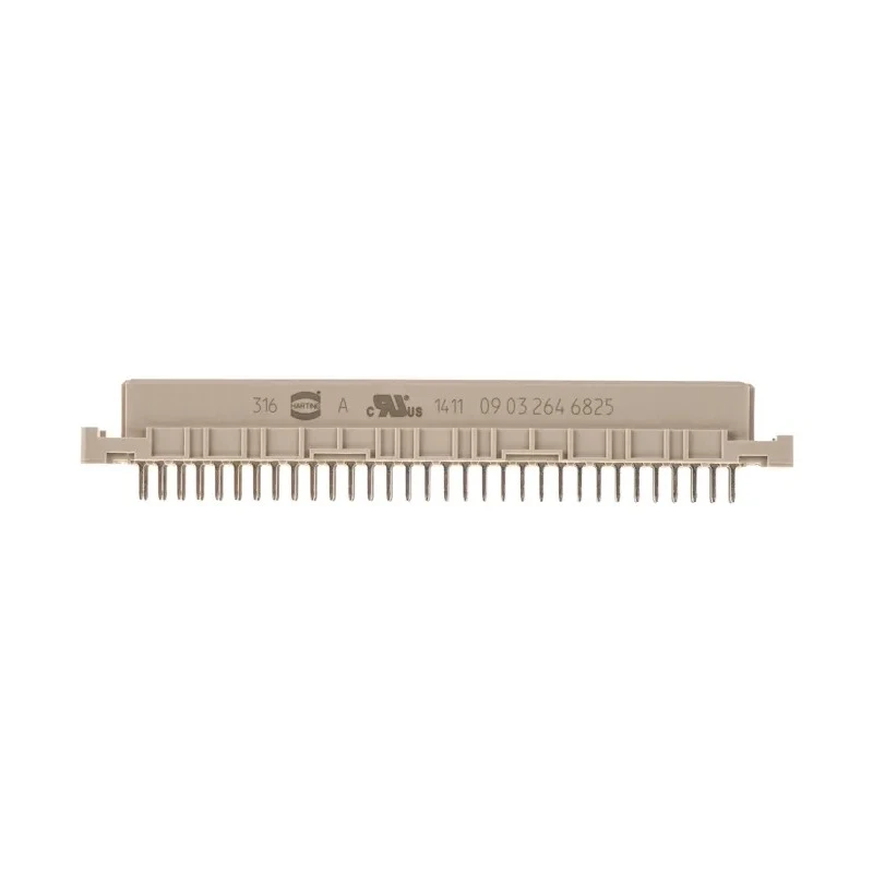 HARTING DIN 41612 64 Way 2.54 mm Pitch, Type Through Hole, Solder Termination, Class C2, 2 Row Female Straight 09032646825