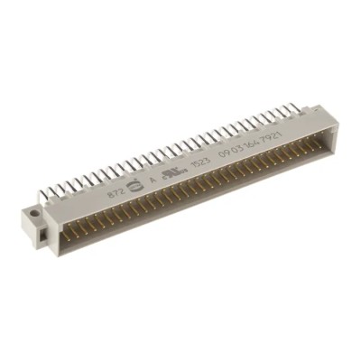 HARTING DIN 41612 64 Way 2.54 mm Pitch Type Through Hole Type C/3 Solder Class Class C3 2 Row Male Right Angle 09031647921