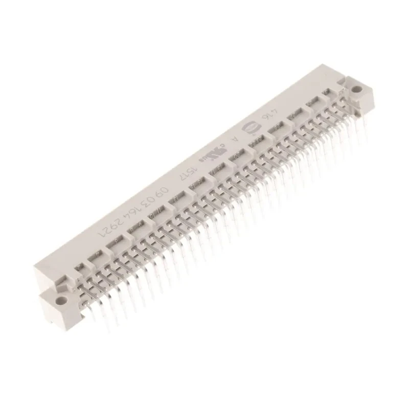HARTING DIN 41612 64 Way 2.54 mm Pitch Through Hole Type C Solder Class C1 2 Row Male Right Angle Connector 09031642921