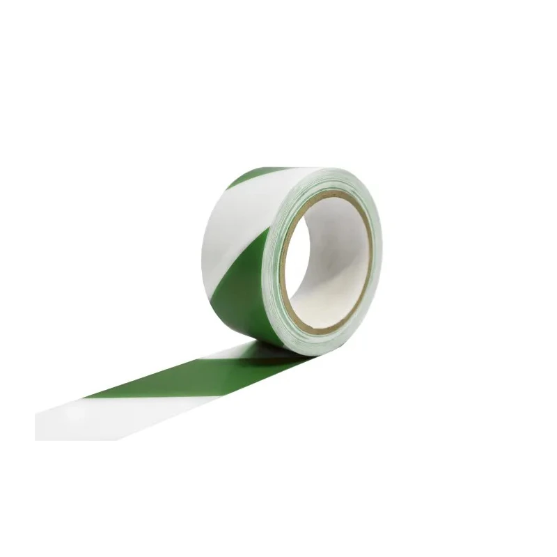 Coba Europe White Green Polyvinyl Chloride Hazard Tape 50mm x 33m 15μm Thickness TP130402