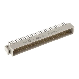 HARTING DIN 41612 64 Way 2.54 mm Pitch Type Through Hole, Type C/3 Solder Class C3 2 Row Male Right Angle 09031647921