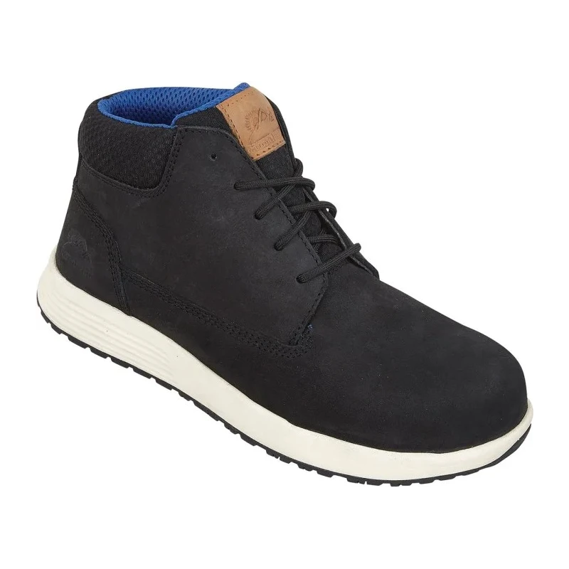Himalayan Black Non-Metallic Toe Capped Unisex Safety Boots Size UK 13 EU 48 Composite Midsole Nubuck Upper EN ISO 4413BK130