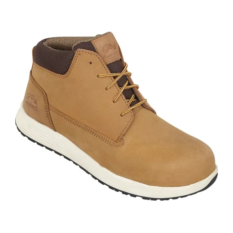Himalayan Tan Nubuck Leather Non-Metallic Toe Capped Unisex Safety Boots Size EU 40 UK 6.5 EN ISO 20345:2011 4412TN065