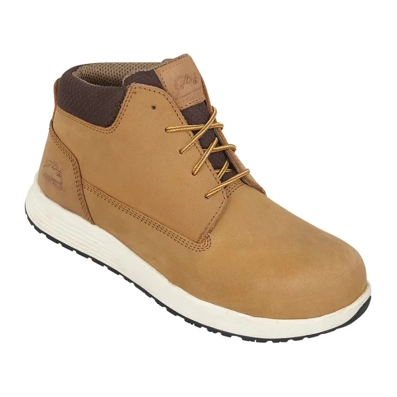 Himalayan Unisex Tan Nubuck Safety Boots with Non-Metallic Toe Cap, Composite Midsole, EN ISO 20345:2011 Certified 4412TN090