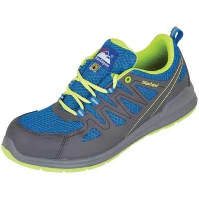 Himalayan Blue Unisex Non-Metallic Safety Trainer Lace Up UK 8 EU 42 Composite Midsole ESD SRC Slip Resistant 4331NV080