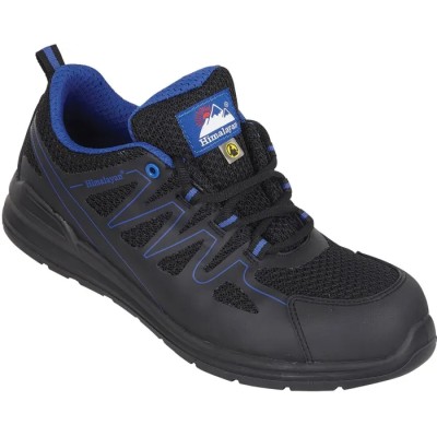 Himalayan Black Unisex Non-Metallic Safety Trainer Lace Up Shoe UK 10 EU 44 4333BK100