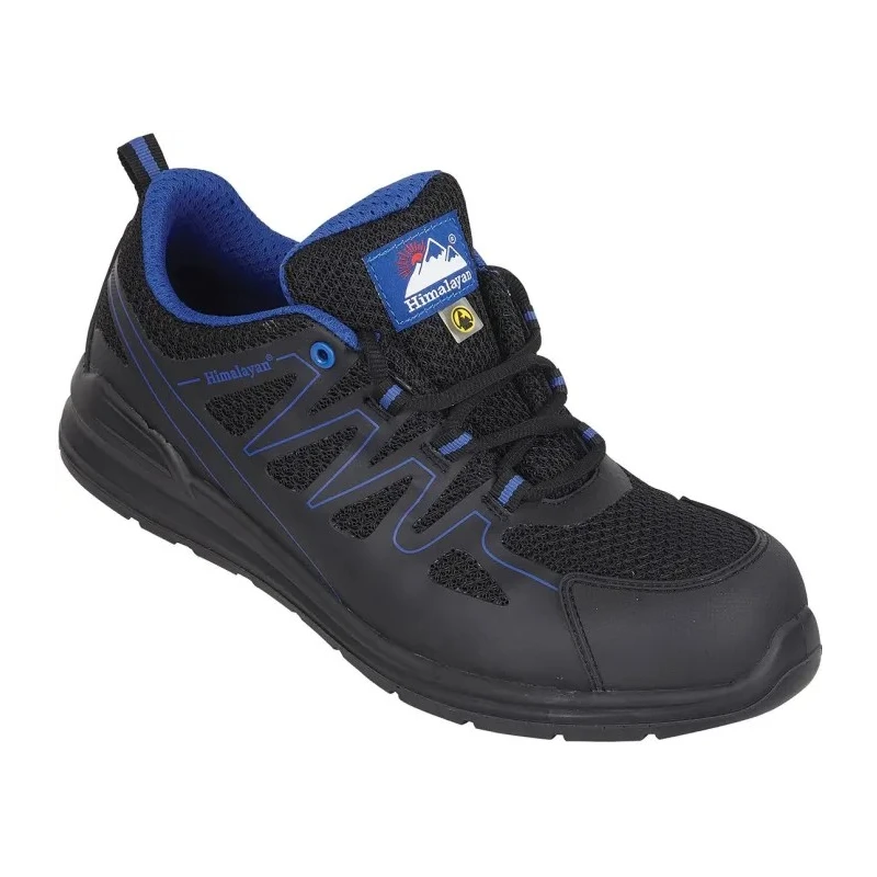 Himalayan Black Unisex Non-Metallic Safety Trainer Lace Up Shoe UK 10 EU 44 4333BK100