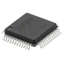 FTDI Chip USB Controller 5.25V, I2C, SPI, USB, UART, 3 V, 48-Pin LQFP FT2232D-REEL